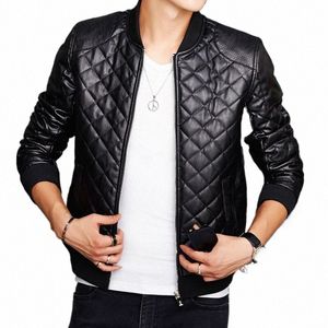 Marque Vintage Manteaux en cuir Manteau de moto pour hommes Vêtements de motard pour hommes Slim Fit Vestes en cuir décontractées Vestes pour hommes à la mode Fi H2qq #