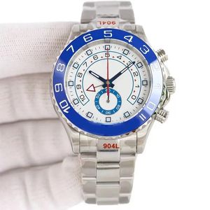 marque montre machines montre automatique 7750 mouvement 44mm grand cadran lunette en céramique bleue 904L montre en acier inoxydable saphir étanche lumineux montre de sport pour hommes