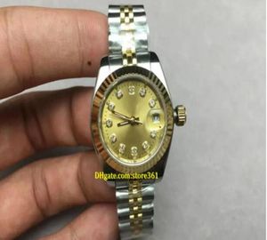 Brand Watch President Date Diamond Mark Gold Watch roestvrij horloges Ladies Automatisch mechanisch polshorloge dame cadeau 28mm7667103