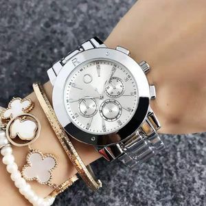 Marque Watch Women Lady Girls Crystal Style Steel Metal Band Quartz Quartz Wrist Watches P58