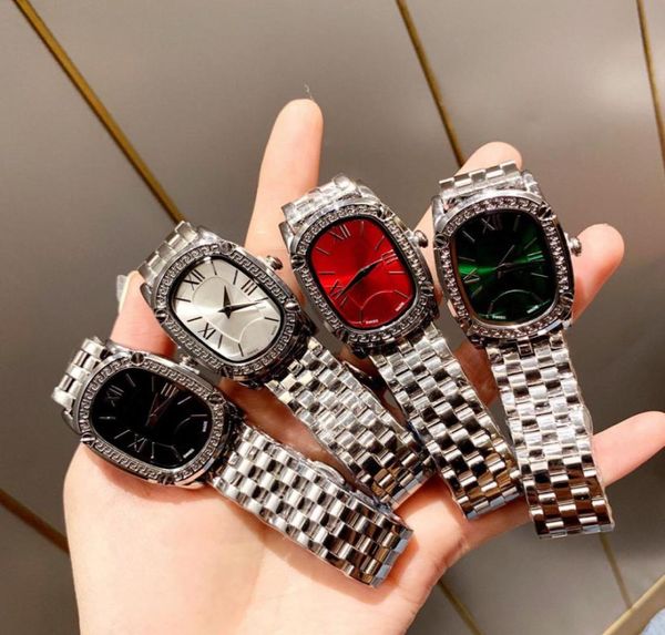 Marque regarde Beautiful Women Lady Girl Style Steel Metal Band Quartz Wrist Watch VE212435489