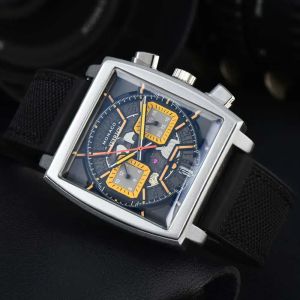 Relojes de marca para hombres multifunción Full Steel Classic Monaco Style Tag
