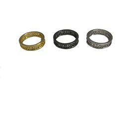 Merk Westwoods New Hollow Ring met drie kleuren om te kiezen uit gepersonaliseerde punkletter Design Nail