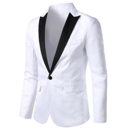 Marque Blanc Blazer Men Costume Veste Homme Mens Slim Fit Blazer Veste de costumes noirs élégants Men 3xl2278059