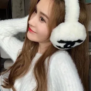 brand winter muffs Female rabbit velvet earmuff senior soft fashion lovely ladies warm plush Ear Muff for women men cap hat