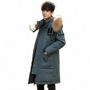 marque hiver Parkas hommes doudoune manteau épais chaud fourrure à capuche pardessus LG vêtements grandes poches style moyen manteau KK3180 Q2YR #