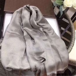 marque femme coton foulard en soie mode homme femme saison châle écharpe lettre foulards taille 180x70cm 6 couleur haute qualité sans boîte