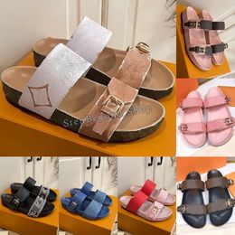 Merk Dames Ontwerpers Sandalen Dame Oude Bloem Slippers Gedrukt Platte Platform Slippers Zomer Strand Slides Mode Luxe Leisu Maat 35-40