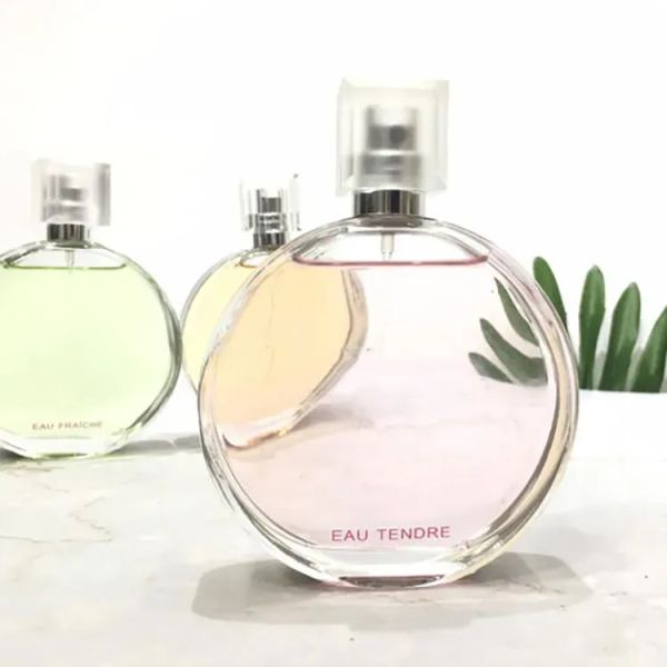 Perfume de marca para mujer, diseño de lujo, estilo clásico, rosa, EAU TENDRE, 100ml, Perfume para mujer, fragancia Sexy encantadora de larga duración