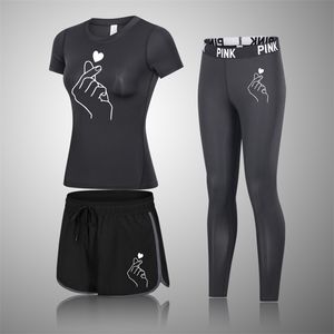 Merk Dames Sportkleding Yoga Set Fitness Gym Kleding Running Tennis T-shirt Leggings Jogging Workout Sport Suit 210802