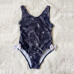 Brand Women's Swimwear Designer Design Children's Trendy Women's Lettering Girls 'Swimsuit uit ￩￩n stuk maat 90-150