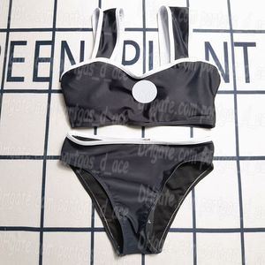 Merk vrouwen zwemkleding beha -briefs set luxe sexy bikini bikini -ontwerper vrouw lingerie set brief wit zwart zomer zwemlichaam