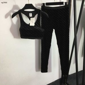 Merk Women Tracksuits Designer kleding voor dames zomervest top elastisch+slanke leggings 23 december