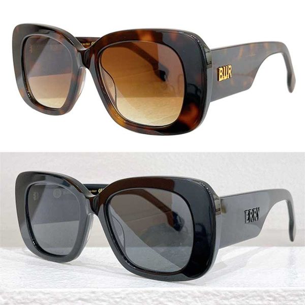 Marca para mujer Gafas de sol de diseñador 23SS Invierno Nuevas gafas de sol cuadradas de moda Marco de acetato de tortuga retro Logotipo dorado Damas Imagen principal Gafas de bola BE4410