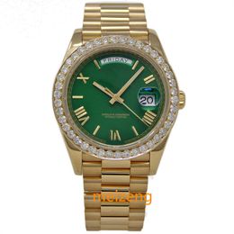 Reloj Brand World 2024 La mejor versión de fábrica ew 40 mm Oro Verde Romano 2021 Bisel de diamantes 228238cal.Reloj automático 3255 garantía de 2 años.