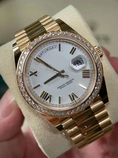 Reloj Brand World 2024 Mejor versión Día-Fecha 40 mm 228348 RBR Factory Diamond Bisel White Roman Dial Reloj automático Watc Garantía de 2 años RELOJES PARA HOMBRES