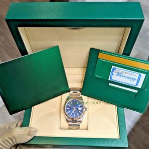 Merkwereld luxe horloge Beste versie Blue Stick Dial Fluted Bezel automatisch ETA Cal.3235 horloge 2 jaar garantie HERENHORLOGES