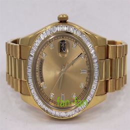Merkwereld luxe horloge Beste versie Horloge Day-Date II Presi 218238 18K Geel Gloednieuw automatisch ETA Cal horloge 2 jaar garantie HERENHORLOGES