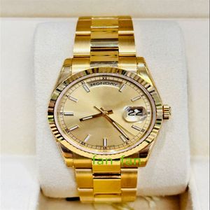 Montre de luxe de marque mondiale Meilleure version MontreDay-Date 118238 36mm Montre en or jaune 18 carats NOUVEAU ANCIEN STOCK 2024 Nouvelle montre automatique ETA 3235 Garantie de 2 ans MONTRES POUR HOMMES