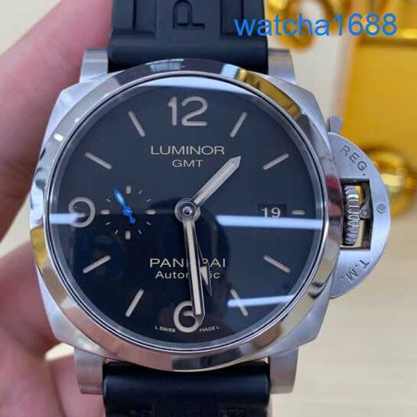 Montre la bracelet de marque Panerai Mens Luminor Series 44 mm de diamètre automatique de loisirs sportifs mécaniques