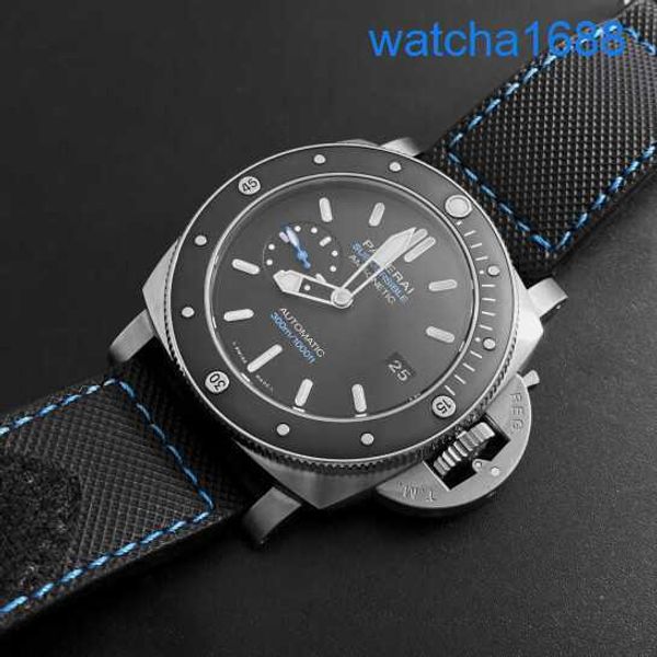 Marca Muñeca Panerai Sumerable Swiss Men's Watch Mechanical Luxury Guy Sports Watch Pam01389 Black Disc de 47 mm de diámetro