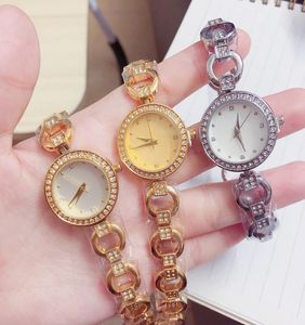 Brand Wrist Watches Femmes Ladies Girl Crystal Bracelet Style Luxury Metal Steel Band Quartz Clock Cha 819851812