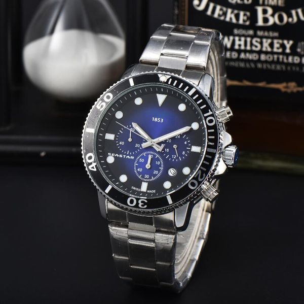 Montres-bracelets de marque Tissoity hommes femmes montres qualité mouvement à quartz montre de luxe affaires montre-bracelet classiques 1853 SEASTAR T120417A montres bracelet Montres