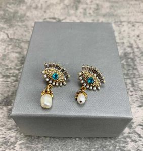 Marque jaune or couleur bijoux joelry femme perles boucles d'oreilles diaboliques ocultes fête de haute qualité vintage drop perles mousses d'oreilles 4949157