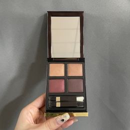 Marque 4 couleurs fard à paupières pêche amère maquillage ombre à paupières avec palette de pinceaux chaleur corporelle mat miroitant Palettes cosmétique