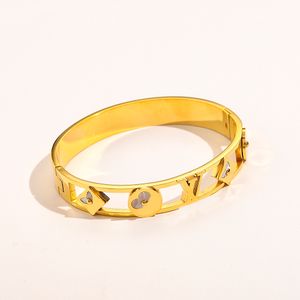 Bracelets de marque Femmes Bangle Designer Bijoux Gold plaqué en acier inoxydable Amateurs de mariage Gift Bangles en gros ZGG1163