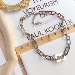 Merkmodechoker kettingontwerper Sier vergulde roestvrijstalen brief hanger kettingen voor vrouwen bruiloft sieraden x350