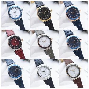 Merk mechanische dames designer klassieke horloges keramische rand sterembleem lederen band 41 mm