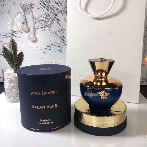 Parfum Original de marque en gros 100ml eau de parfum bouteille de parfum de luxe filles parfum longue durée Femme Dylan bleu