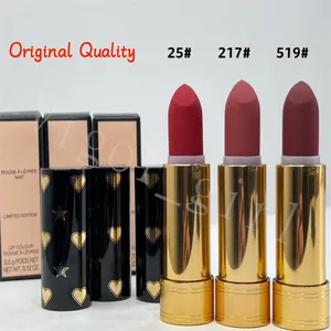 G Marca Lápiz labial para mujer Chica Labios Cosméticos de belleza Nuevo estilo Calidad original Rouge a Levres Mat Edición limitada Color de labios 3,5 g con stock de 3 colores Envío rápido y gratuito