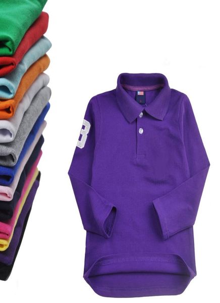 Brands Children Polo T Shirt Kids Mangas largas Polos Baby Tshirt Tops Clothing Girl Cotton Tshirts Fashion Bordery 8213408