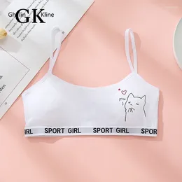 Bras 2024 lindo gato patrón mujeres sujetador de alta calidad marca cómodo suave sujetador sin costuras deportes chica gimnasio con aros