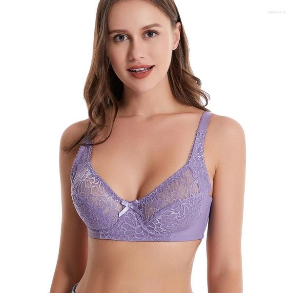 BRAS 2024 Sexy Violet Rose Blanc Beige Noir Bleu Rouge Type de gilet pour femmes Push Up Sous-vêtements Plus Taille Lingerie