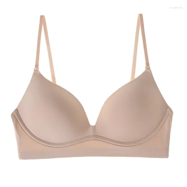 BRAS 2024 Soutien-gorge lisse de couleur unie avec bretelles amovibles Filles Sous-vêtements confortables doux Femmes Lingerie Blanc Peau noire