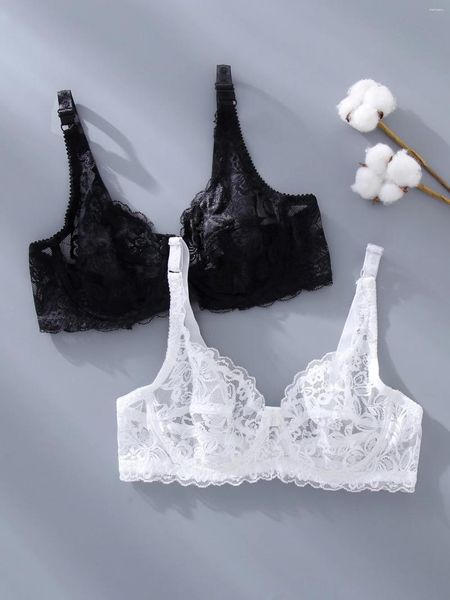 Bras 2pcs / lot en dentelle Bra Bralette Femmes Push up sous-armatures Sous-vêtements en brasie sexy pour la lingerie bh