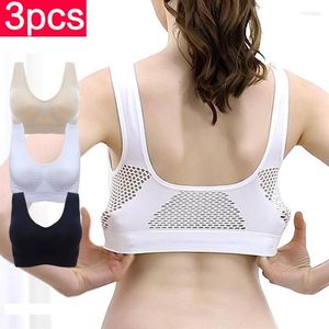 Bras 3 PCS Malla Push Up Bra Wireless Sexy Mujer para mujeres Top Mujer Bralette Seamless Bh Brasier Unwired Tamaño grande Sports2144