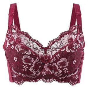 BH's 34 36 38 40 42 44 46 48 B C D E F G H BAICLOTHING Big Size Dames Volledige dekking Beugelkant Bloemen Embrodiery BH Lingerie248W