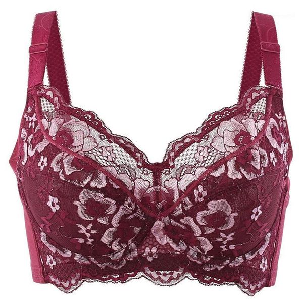 Sujetadores 34 36 38 40 42 44 46 48 B C D E F G H BAICLOTHING Sujetador de encaje floral con aros de cobertura completa para mujer de talla grande Lingerie259A