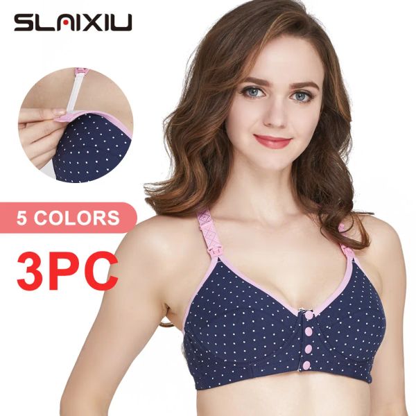 Bras 3pc / lot maternité infirmière soutiens-gorge allaitement de soutien-gorge de soutien-gorge coton allaitement enceinte