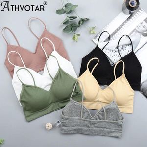 BH's ATHVOTAR Zomer Womens Push Up Bh Koreaanse stijl Bralette Elastische Sexy Draadloze Backless Brasserie Vrouwelijke Lingerie