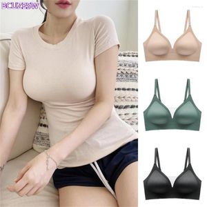 Soutien-gorge de soutien à soupe de support doux pour les femmes Sports réglables sans fil sans couture minces 1 cm / 2 cm / 4cm