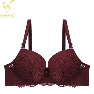 BH's BINNYS damesbeha D cup sexy strapless dun nylon grote maten ademende kanten beugel