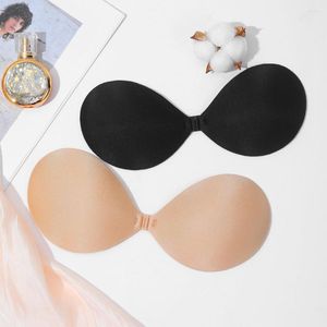 Backless Silicone Bra, Seamless Invisible Strapless Self-Adhesive Sticky Women's Push-Up Front Bra