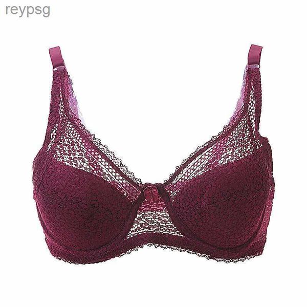 Sujetadores Sujetadores Sujetador de encaje bordado con aros para mujer, sujetador Sexy 80D 85D 90D 95D, sujetadores push-up de talla grande, sujetadores sexys para mujer YQ240203