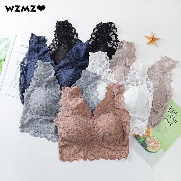 Sujetadores Chaleco femenino transpirable Sujetador de encaje sexy Belleza Espalda Mujeres Sin alambre Empuje hacia arriba Bralette Ropa interior Sin costuras Inalámbrico Reúna Sujetador P230417