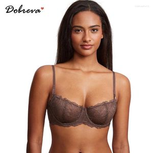 BRAS DOBREVA Femme Balconnet Push Up Soutien-gorge Sexy Dentelle Plus Taille Transparent Sans Doublure Sheer Underwire